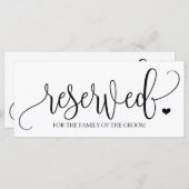 Hanging Reserved Sign | Rustikale Kalligraphie (sc (Vorne/Hinten)