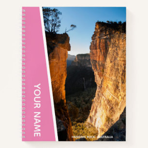 Hanging Rock Blue Mountains Australien Sunset Pink Notizblock