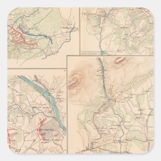 Hanging Rock Monocacy Quadratischer Aufkleber (Vorderseite)