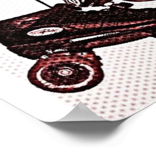 Hanging Skate Pop Art Dubbed Poster (Ecke)