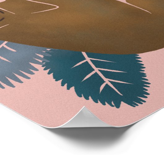 Hanging Sloth Art Print Poster (Ecke)