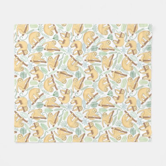 Hanging Sloths Fleecedecke (Vorderseite (Horizontal))