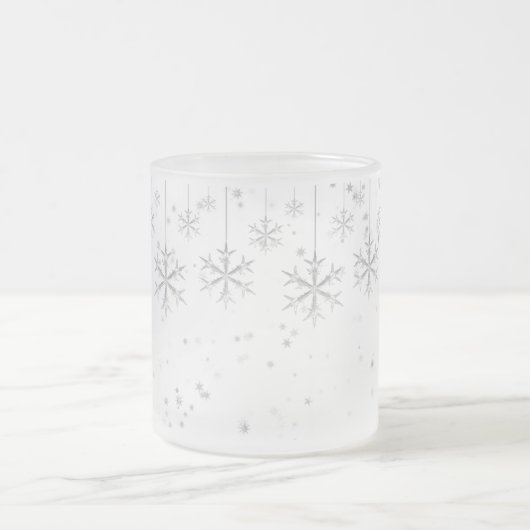 Hanging Snowflakes Mattglastasse (Mittel)