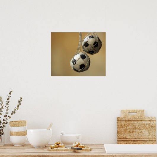 Hanging Soccer Balls Poster (Küche)