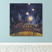 Hanging Stars Art Matte Leinwanddruck (Insitu (Holzboden))