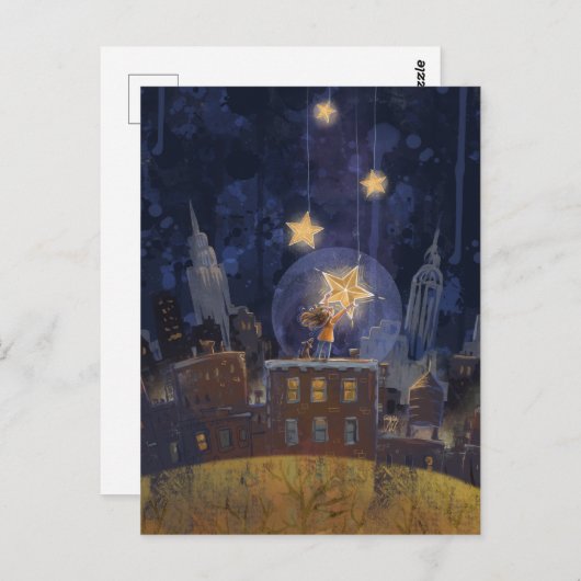 Hanging Stars Art Matte Postkarte (Vorne/Hinten)