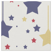 Hanging Stars Red Blue Silver Gold Stoff (Nahaufnahme)