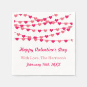 Hanging String Liebe Herzlichen Glückwunsch Valent Serviette (Vorderseite)