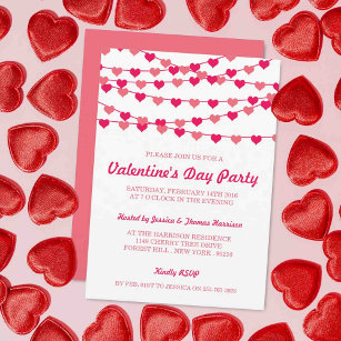 Hanging String Liebe Hört Valentinstag Party Einladung
