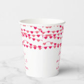 Hanging String Love Hearts Bridal Shower Pappbecher (Rechts)