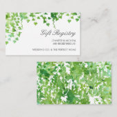 Hanging Vines Greenerity Wedding Gift Registrierun Begleitkarte (Vorne/Hinten)