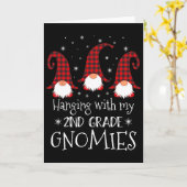 Hanging With My 2nd Grade Gnomies - Teacher Christ Karte (Gelbe Blume)