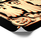 Hanging With My Boos Funny Halloween Ghost Workout Poster (Ecke)