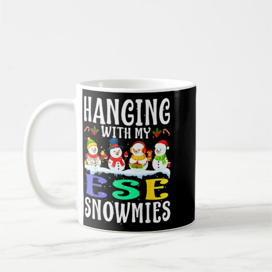 Hanging With My Ese Snowmies Teacher Christmas Gif Kaffeetasse (Links)