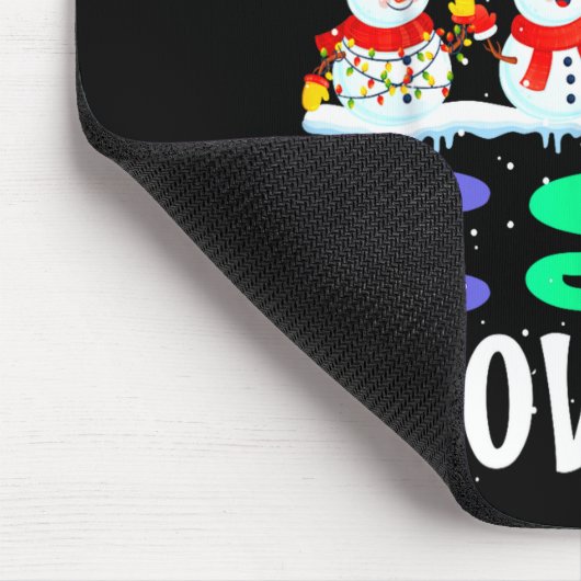 Hanging With My Ese Snowmies Teacher Christmas Gif Mousepad (Ecke)