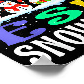 Hanging With My Ese Snowmies Teacher Christmas Gif Poster (Ecke)