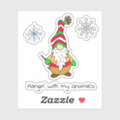 Hanging with my Gnomies Christmas Aufkleber (Blatt)