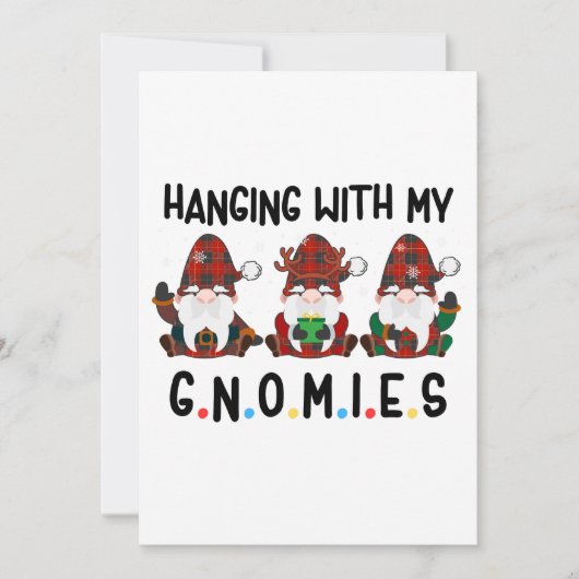 Hanging with my gnomies christmas feiertagskarte (Vorderseite)