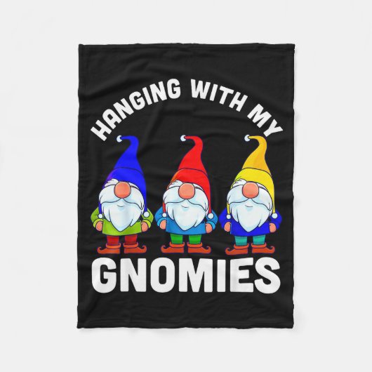 Hanging With My Gnomies, Christmas Garden Gnome Co Fleecedecke (Vorderseite)