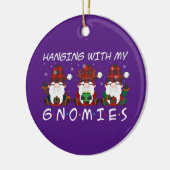 Hanging with my gnomies christmas keramik ornament (Links)