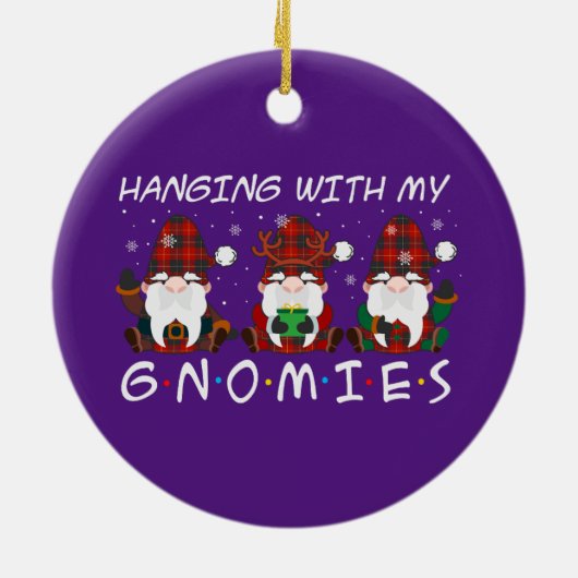 Hanging with my gnomies christmas keramik ornament (Hinten)