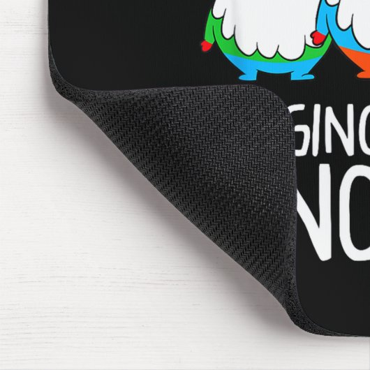 Hanging With My Gnomies Funny Garden Gnome  Mousepad (Ecke)