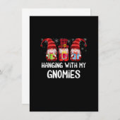 Hanging With My Gnomies Funny Gnome Friend Christm Einladung (Vorne/Hinten)
