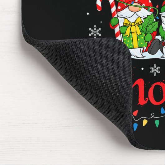 Hanging With My Gnomies Funny Gnome Friend Christm Mousepad (Ecke)