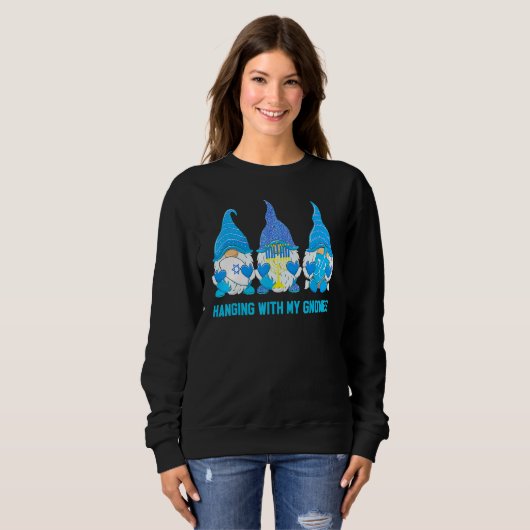 Hanging With My Gnomies Nordic Gnome Hanukkah Jewi Sweatshirt (Vorne ganz)