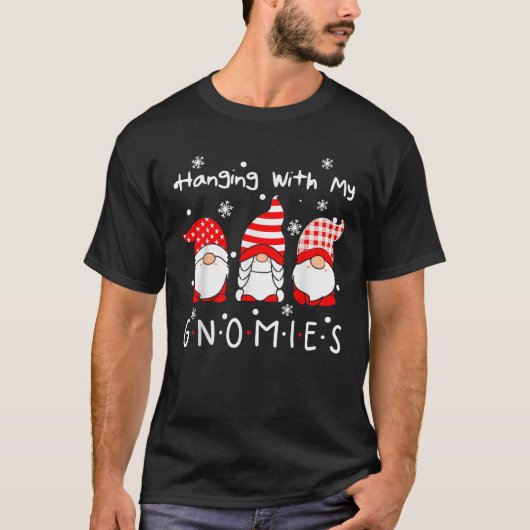 Hanging With My Gnomies Nordic Santa Gnome Christm T-Shirt (Vorderseite)