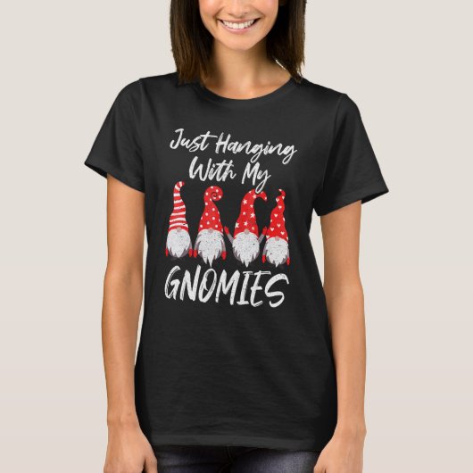 Hanging With My Gnomies Nordic Santa Gnome Christm T-Shirt (Vorderseite)