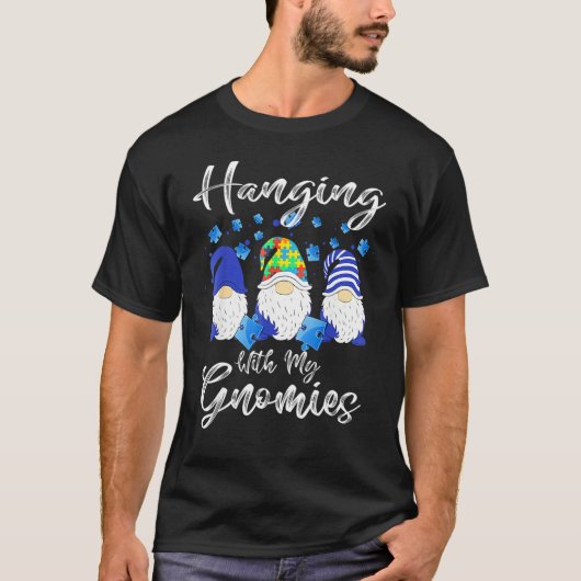 Hanging With My Gnomies Puzzle Autism Awareness Ou T-Shirt (Vorderseite)