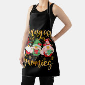 Hanging With My Gnomies Santa Gnome Christmas Paja Schürze (InSitu)