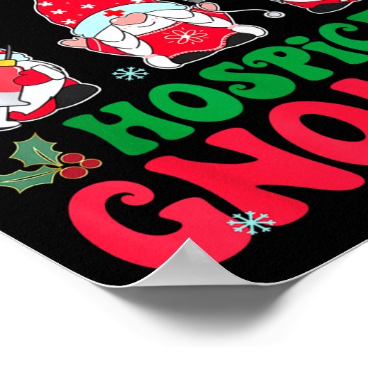 Hanging With My Hosce Gnomies Nurse Gnome Funny Ch Poster (Ecke)