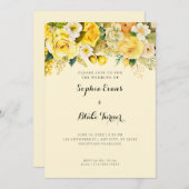 Hanging Yellow Flowers Yellow Garden Wedding Einladung (Vorne/Hinten)
