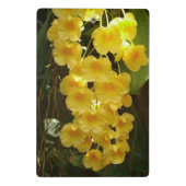 Hanging Yellow Orchids Tropical Flowers Mini Klemmbrett (Rückseite)