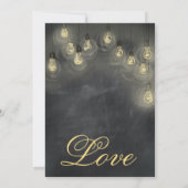 Hanglights Vintage Chalkboard-Hochzeiten Einladung (Rückseite)