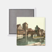 Hangman Bridge, Nürnberg, Bayern, Deutschland Magnet (Vorderseite/Rückseite)