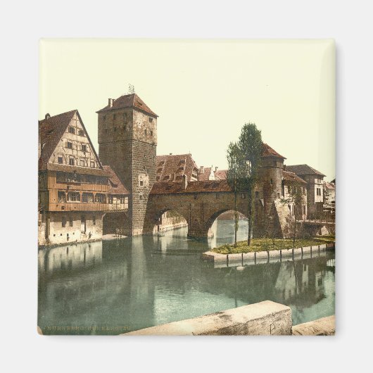 Hangman Bridge, Nürnberg, Bayern, Deutschland Magnet (Vorne)