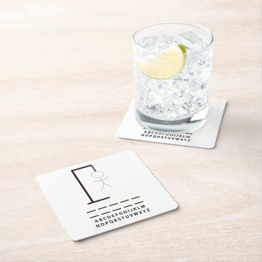 Hangman Game Party Untersetzer (Vor Ort)