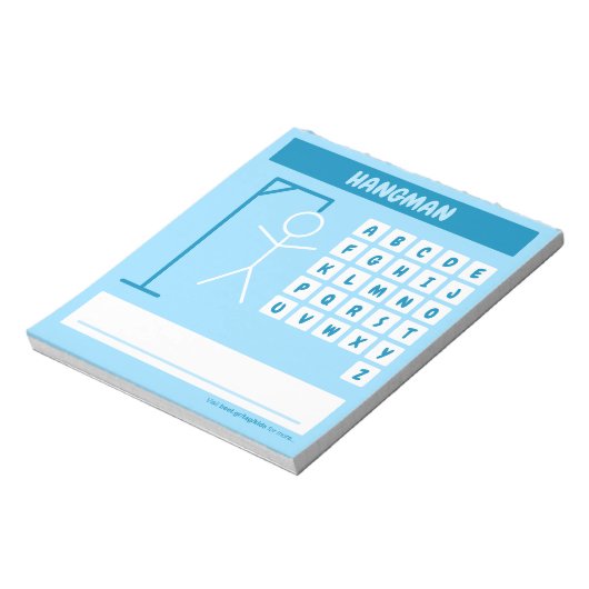 Hangman Word Game Notizblock (Rotiert)