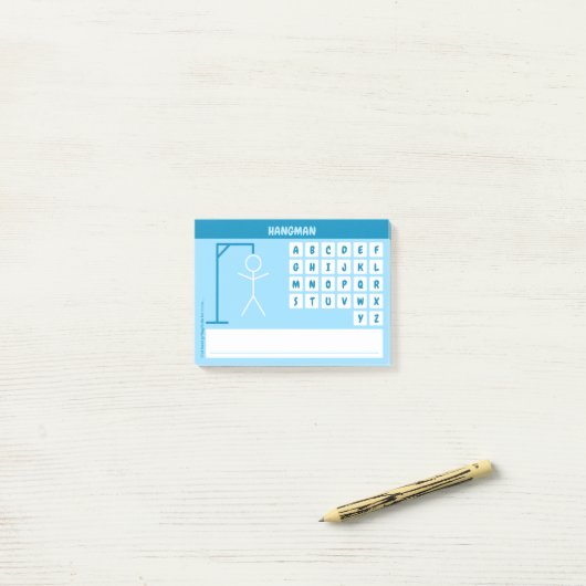 Hangman Word Game Post-it Klebezettel (Auf Schreibtisch)