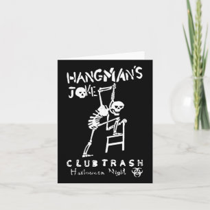 Hangmans Joke Retro Halloween 1994 Club Trash Crow Karte