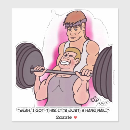 Hangnail Custom Cut Sticker (Blatt)