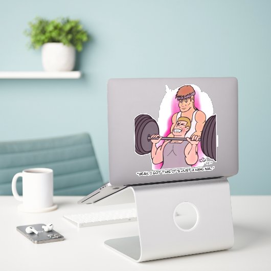 Hangnail Custom Cut Sticker (Laptop auf Schreibtisch)