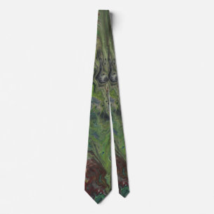 Hangout Deep Green Abstrakt Neck Tie Krawatte