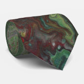 Hangout Deep Green Abstrakt Neck Tie Krawatte (Gerollt)