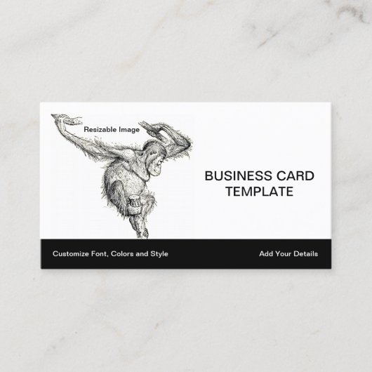 Hangout - Junge Orangutan Ape Visitenkarte (Vorderseite)