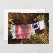 "Hangout" Nr.1 POSTCARD-Wäscheleine Postkarte (Vorne/Hinten)