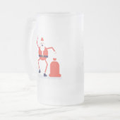 HANGOVER CHOCO Matchup santa Witz Mattglas Bierglas (Vorderseite Links)